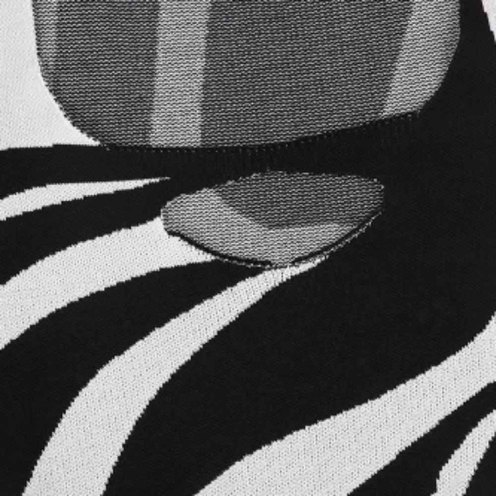 Black Mica Spring Cotton Knit Pekaboo Black + White Romper, Jaded Playsuit - Picture 12 of 12